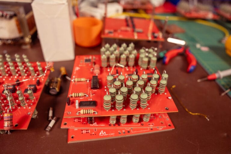 Various prototype DAC boards for the new ladder DAC