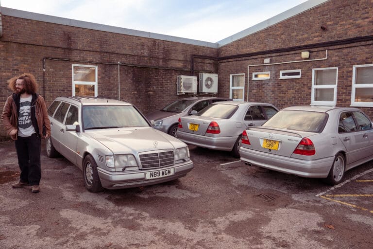 Audio Note’s fleet of Mercedes W124s