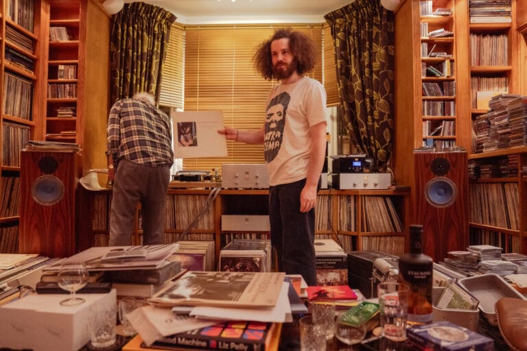 Daniel (right) and Peter (left) Qvortrup in Peter’s listening room